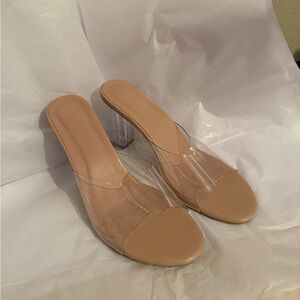 Transparent Nude Women's Heels